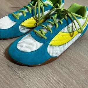 Champion Retro Mesh Blue and Yellow Shoes